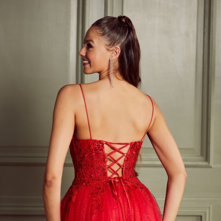 Tiffanys Sabina Red Prom Dress