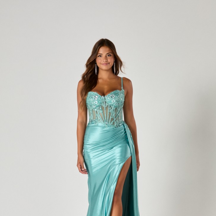 Tiffanys Wynter Duck Egg Blue TFY Prom Dress
