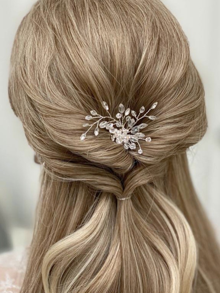Hera Crystal and Diamante Wedding Hair Pin