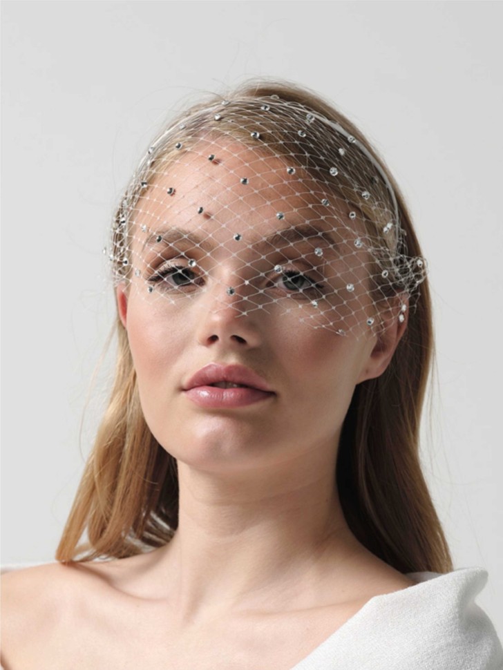Effie Swarovksi Crystal Bridal Birdcage Veil