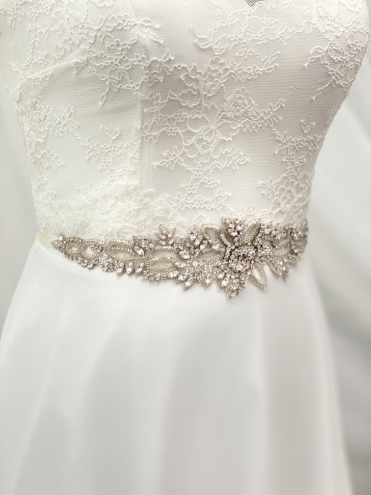 Hamilton Vintage Beaded and Crystal Embellished Bridal Belt