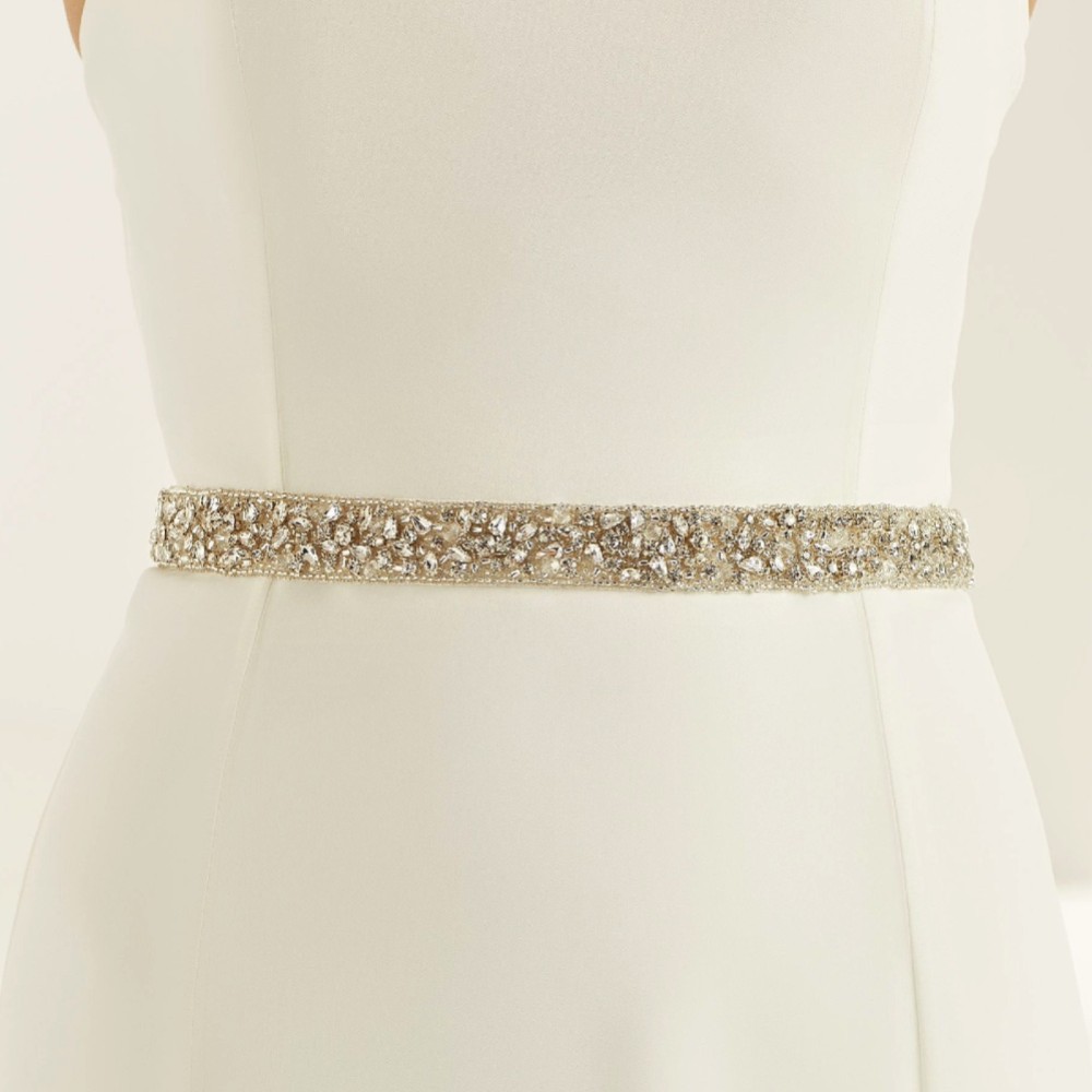 Photograph of Bianco Sparkling Crystal Wedding Dress Belt