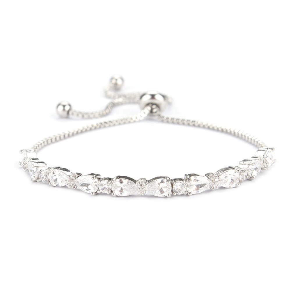 Charlee Chic Cubic Zirconia Wedding Bracelet (Silver)