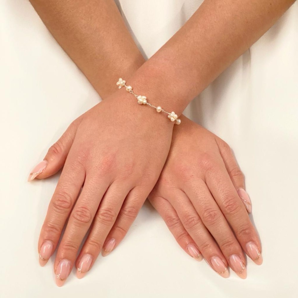 Photograph of Eliana Freshwater Pearl Cluster Chain Bracelet