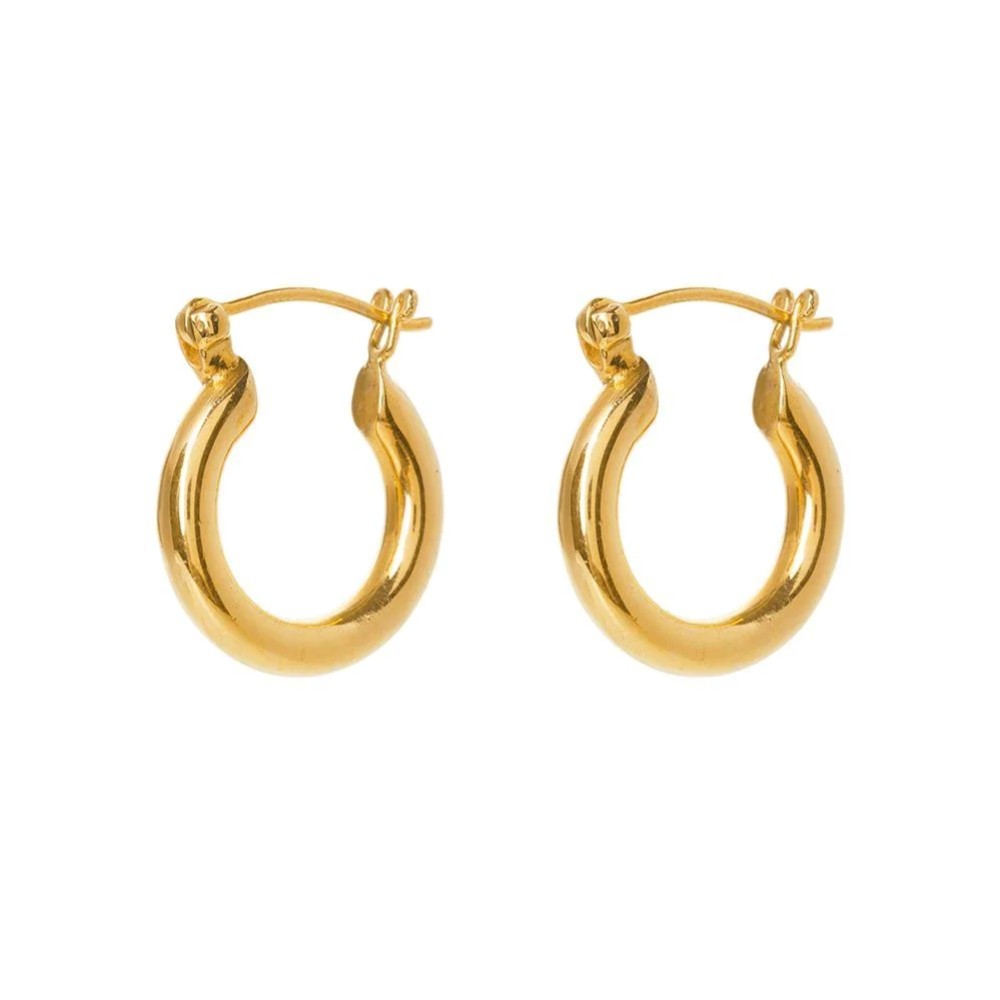 Photograph of Freya Rose Gold Mini Hoop Earrings
