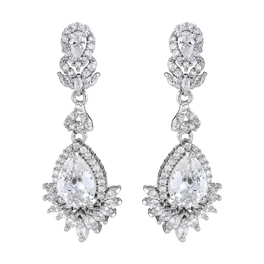Great Gatsby Crystal Chandelier Wedding Earrings