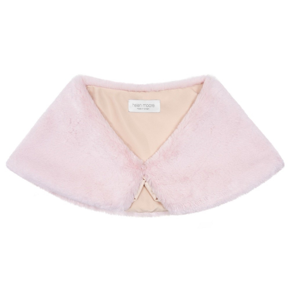 Photograph of Helen Moore Blossom Pink Faux Fur Wedding Wrap
