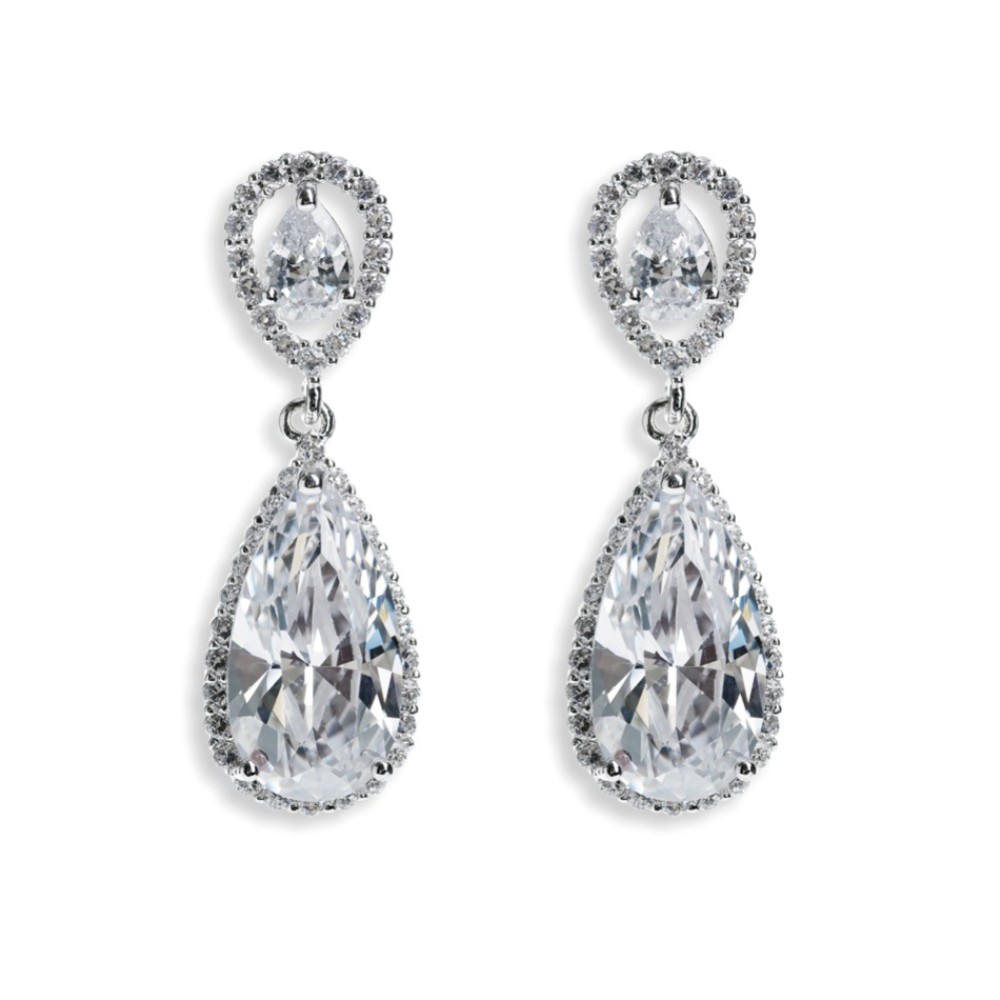 Photograph: Ivory and Co Bacall Crystal Drop Earrings