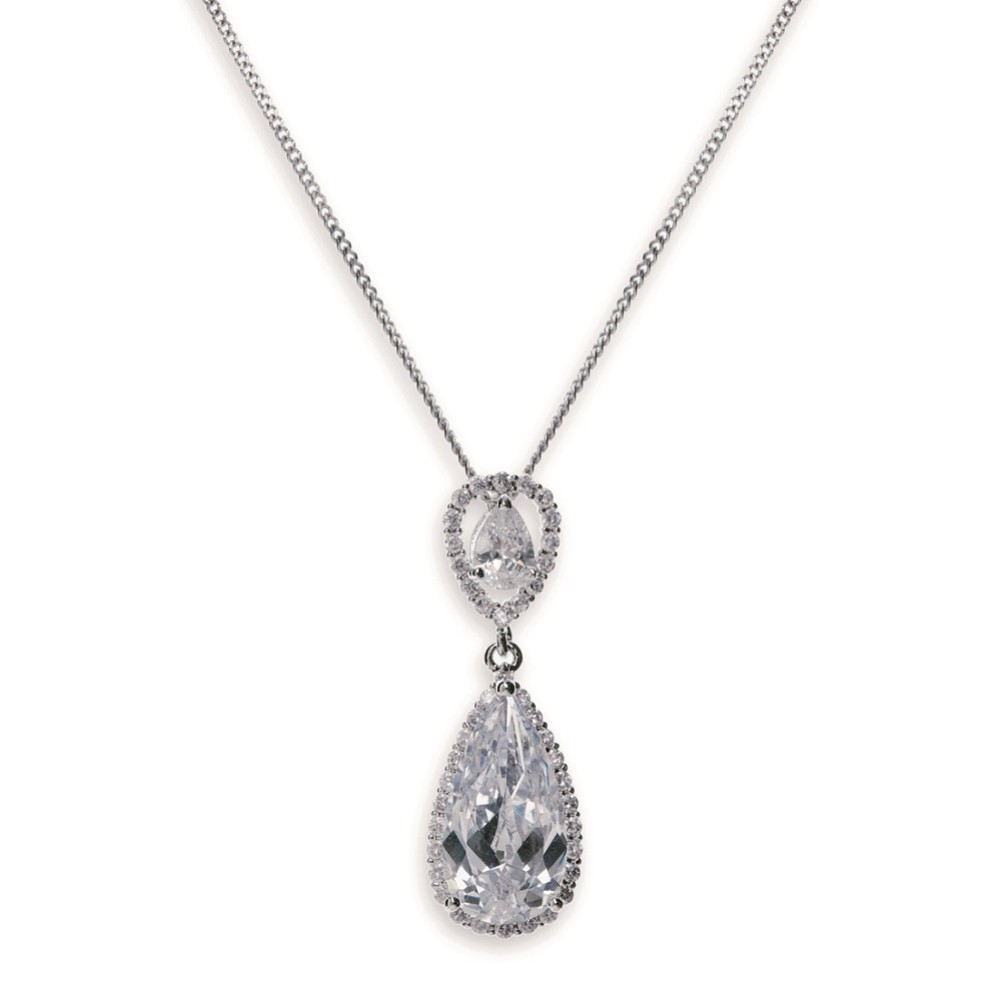Photograph of Ivory and Co Bacall Crystal Pendant Necklace