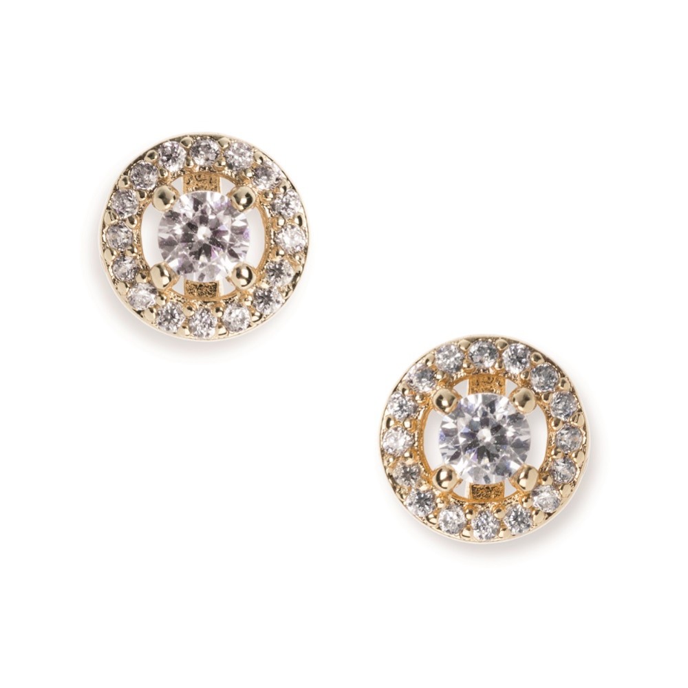 Photograph of Ivory and Co Balmoral Gold Crystal Stud Earrings