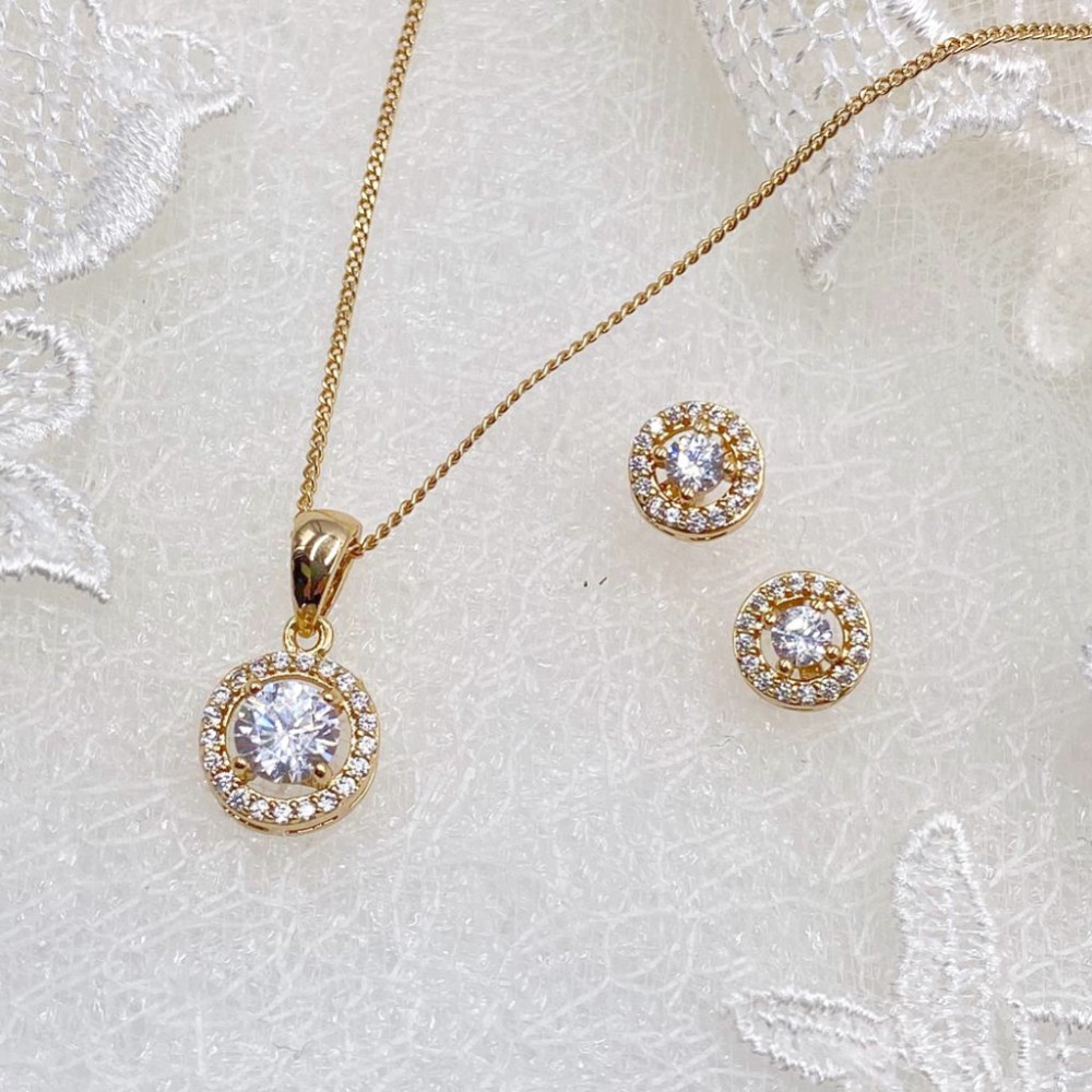 Ivory and Co Balmoral Gold Wedding Jewellery Set