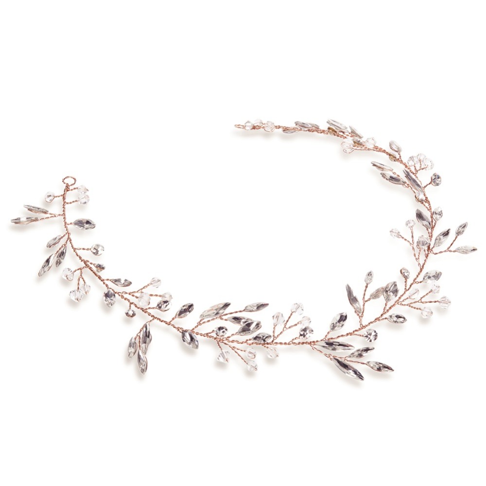 Ivory and Co Ember Dream Rose Gold Crystal Hair Vine