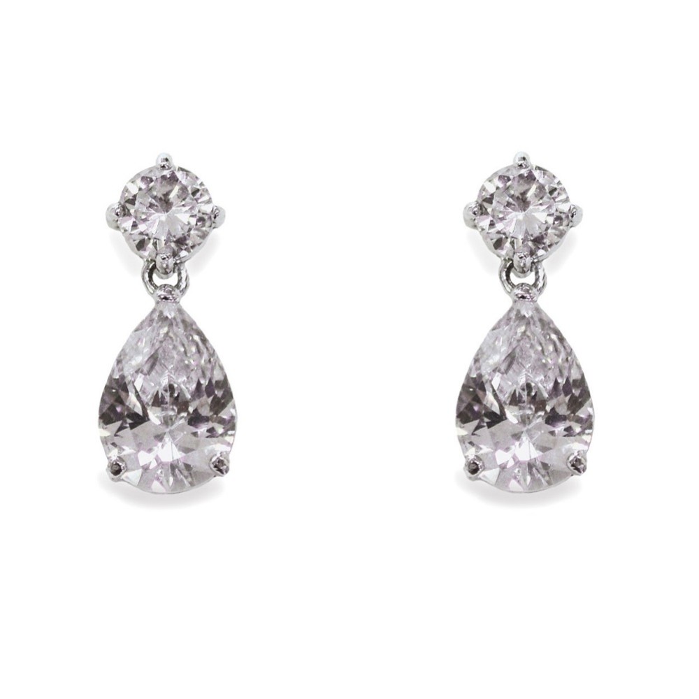 Photograph of Ivory and Co Imperial Cubic Zirconia Wedding Earrings