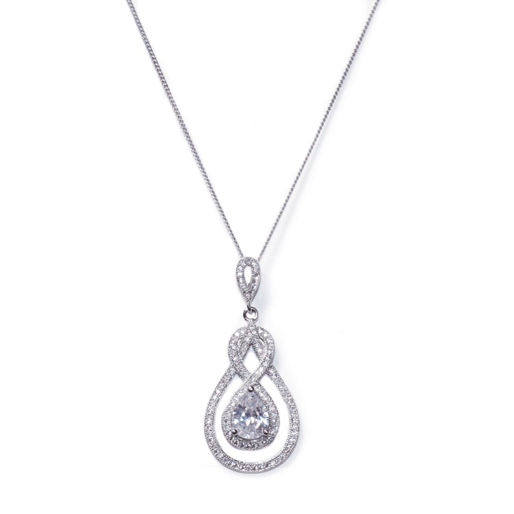 Photograph of Ivory and Co Lexington Crystal and Cubic Zirconia Pendant Necklace