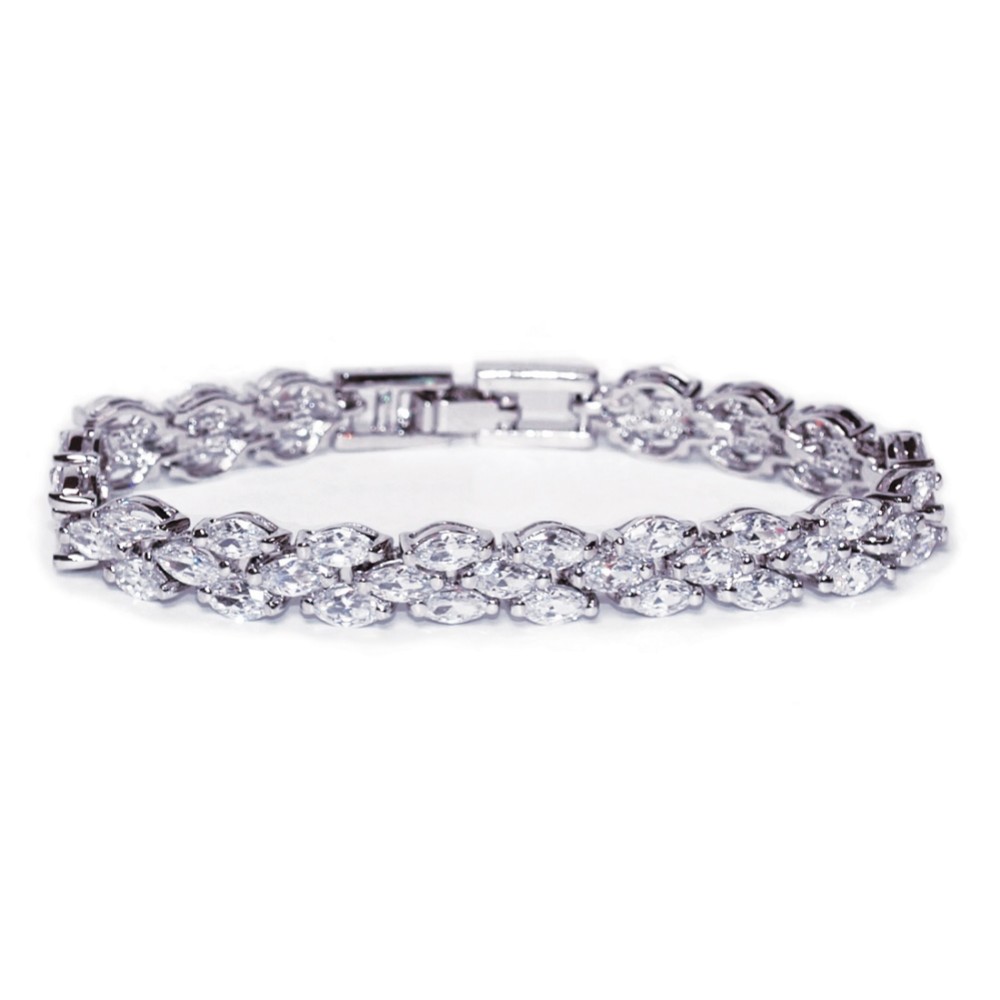 Photograph of Ivory and Co Lincoln Cubic Zirconia Wedding Bracelet