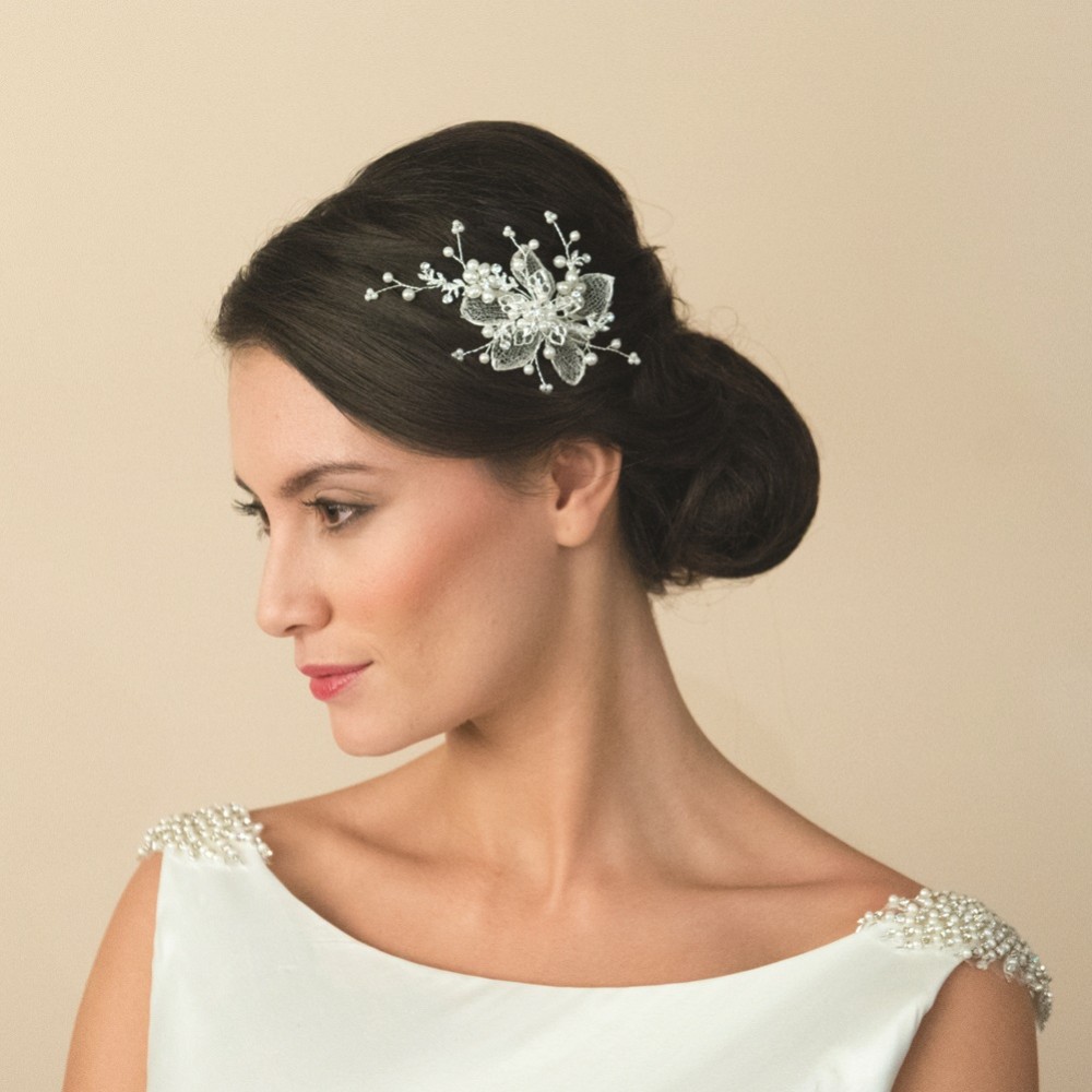 Photograph: Ivory and Co Magnolia Floral Wedding Hair Clip