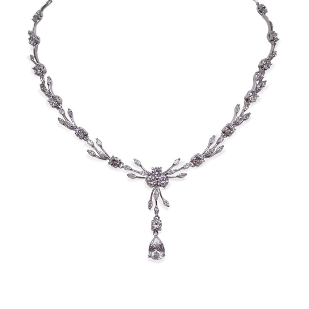 Photograph of Ivory and Co Mayfair Vintage Inspired Crystal Wedding Necklace