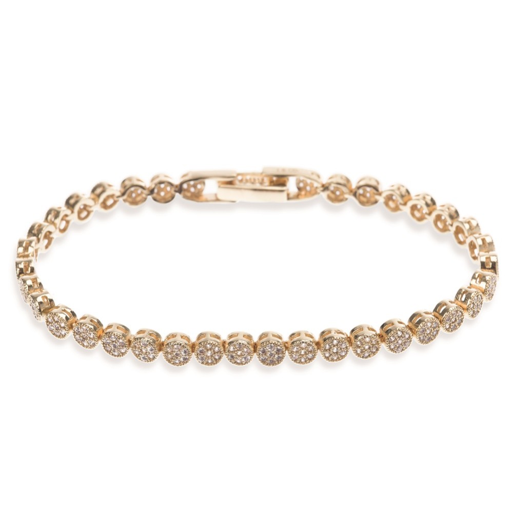 Photograph of Ivory and Co Modena Gold Crystal Embellished Wedding Bracelet