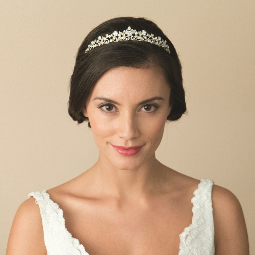 Photograph of Ivory and Co Precious Gold Crystal Embellished Tiara