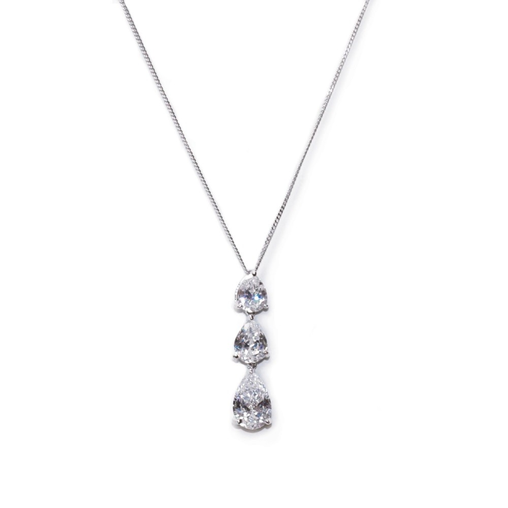 Photograph of Ivory and Co Purity Teardrop Crystal Pendant Necklace