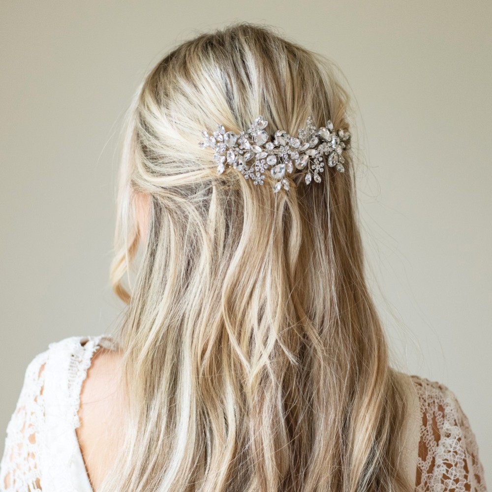 Photograph of Ivory and Co Silver Crystal Encrusted Sparkling Wedding Hair Comb
