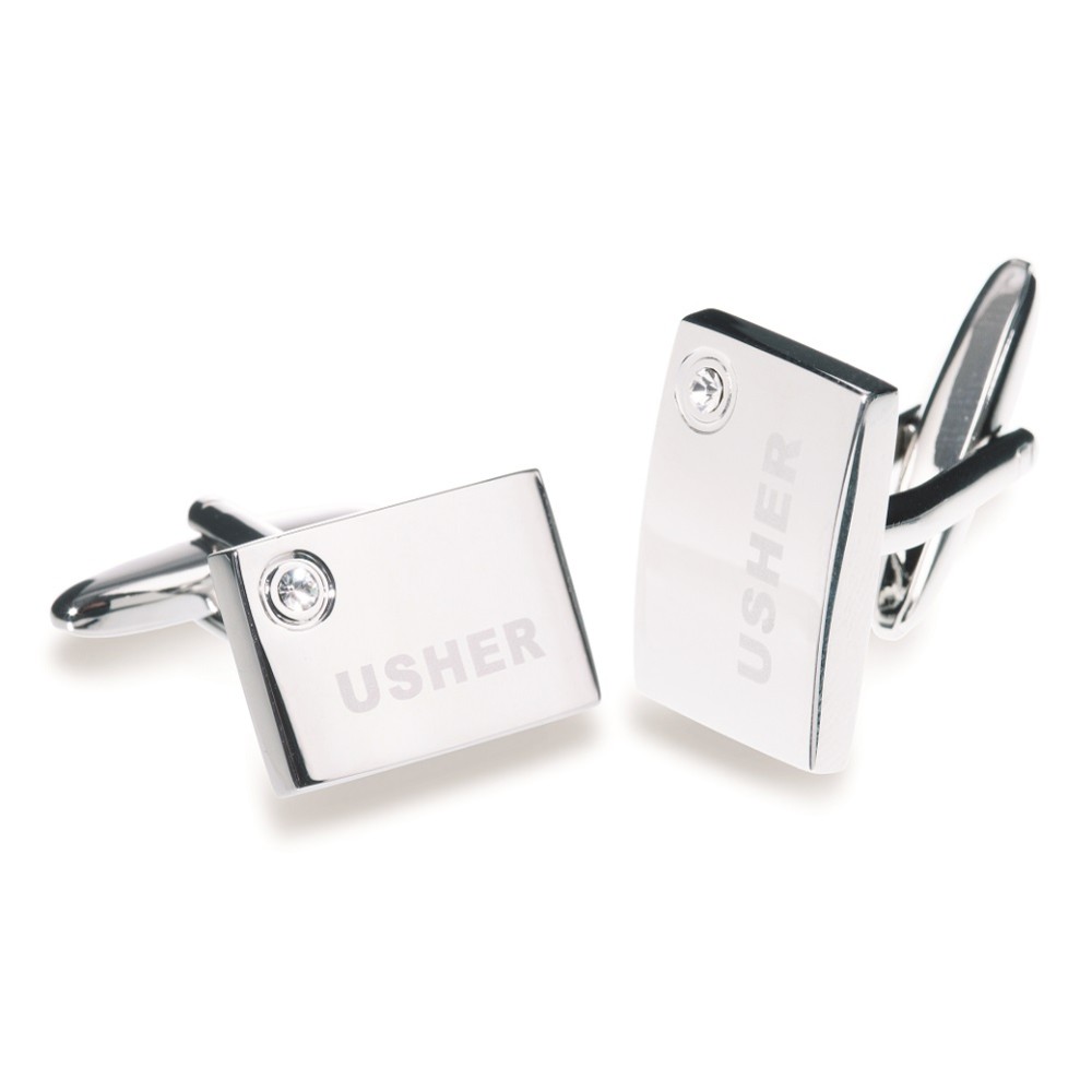 Photograph of Ivory and Co Usher Cufflinks with Crystal Detail
