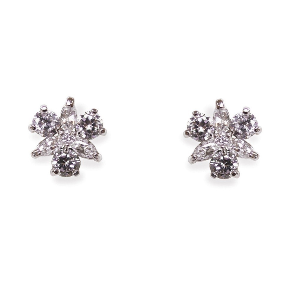 Photograph: Ivory and Co Waterlily Crystal Stud Earrings