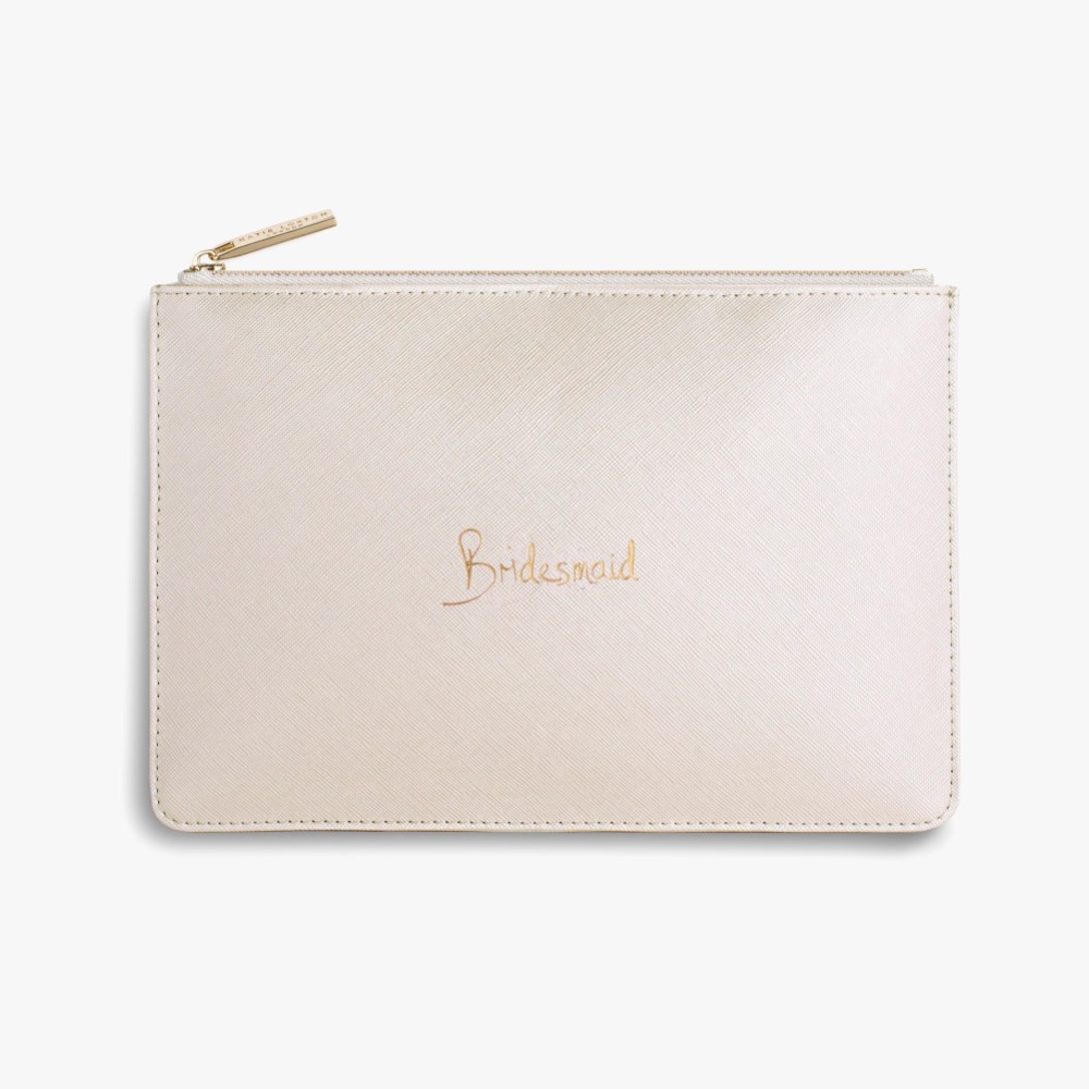 Katie Loxton 'Bridesmaid' Pearlescent White Perfect Pouch