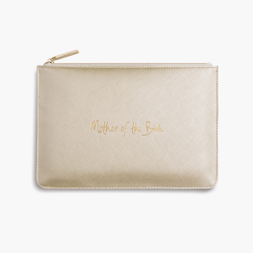 Photograph of Katie Loxton 'Mother of the Bride' Metallic Gold Perfect Pouch
