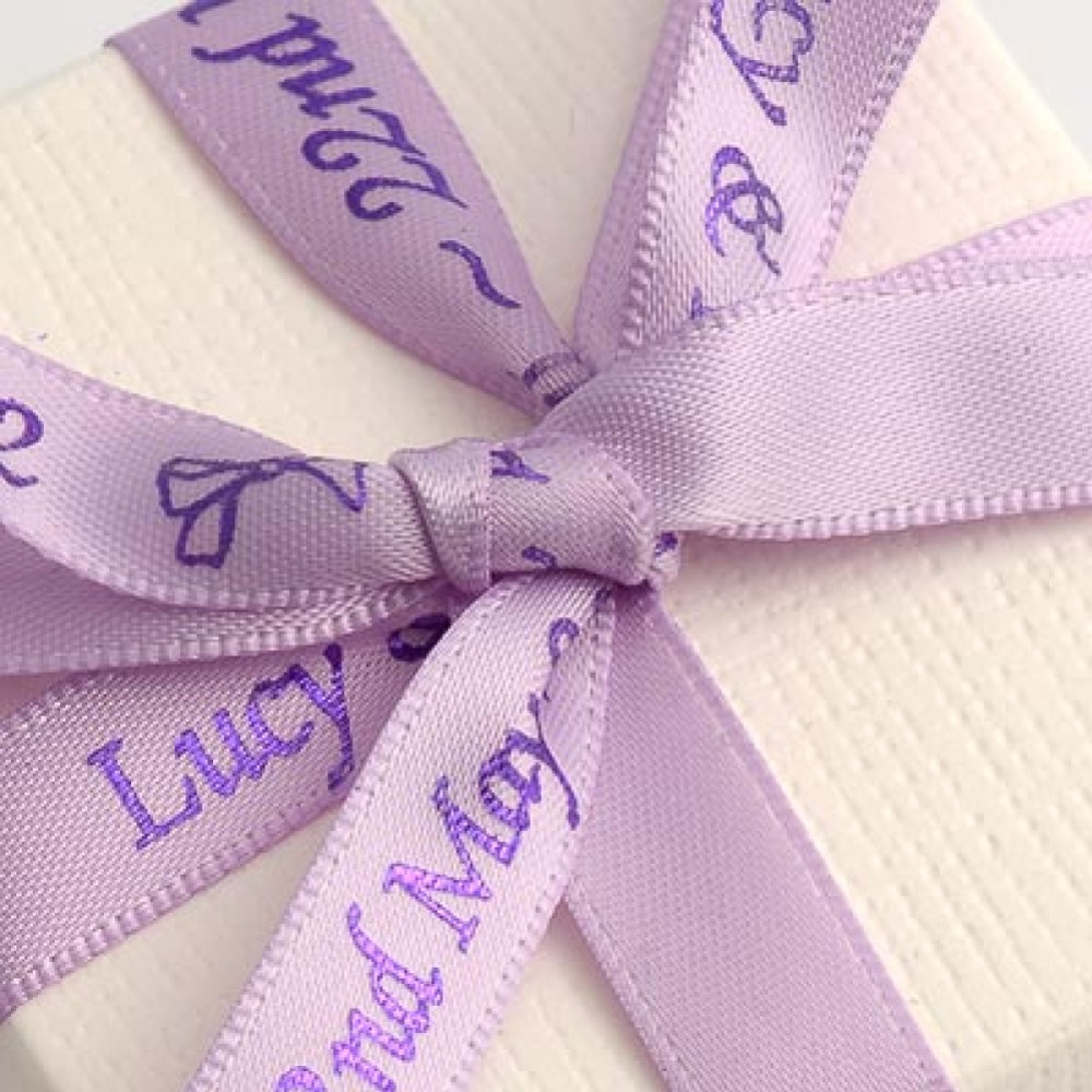 Photograph of Lilac Personalised Ribbon - 25m
