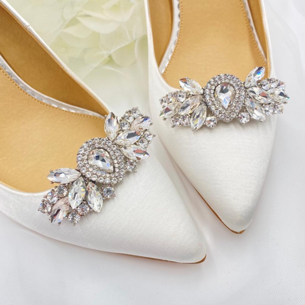 Mirage Vintage Inspired Crystal Embellished Shoe Clips