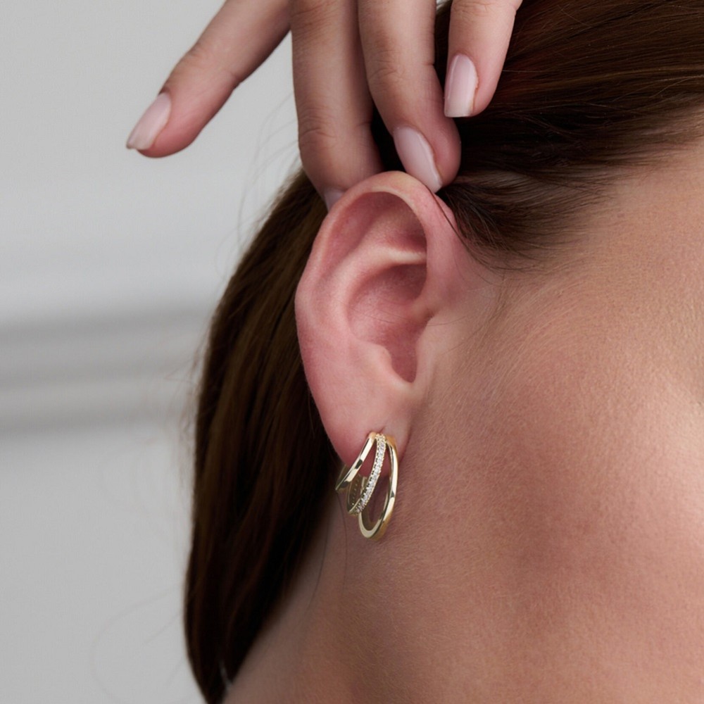 Photograph: Olivia Burton Gold Multi Hoop Earrings