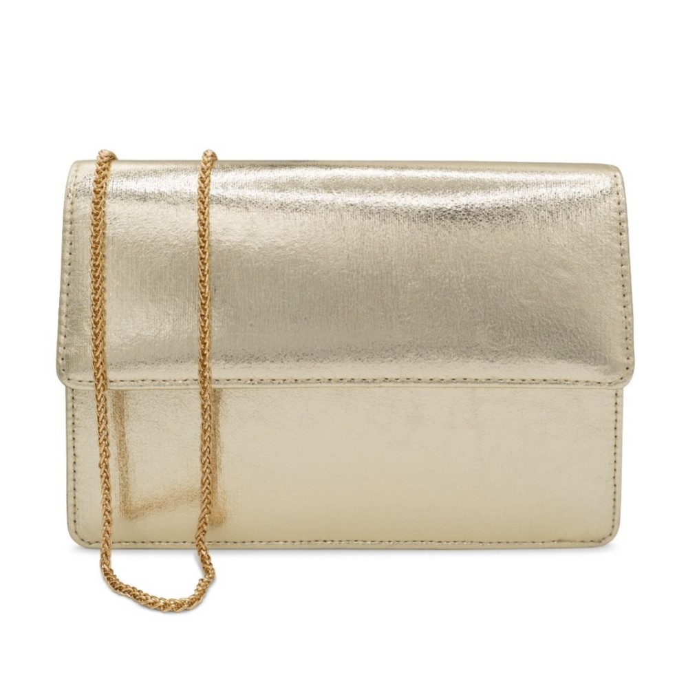 Paradox London Darlene Champagne Metallic Clutch Bag