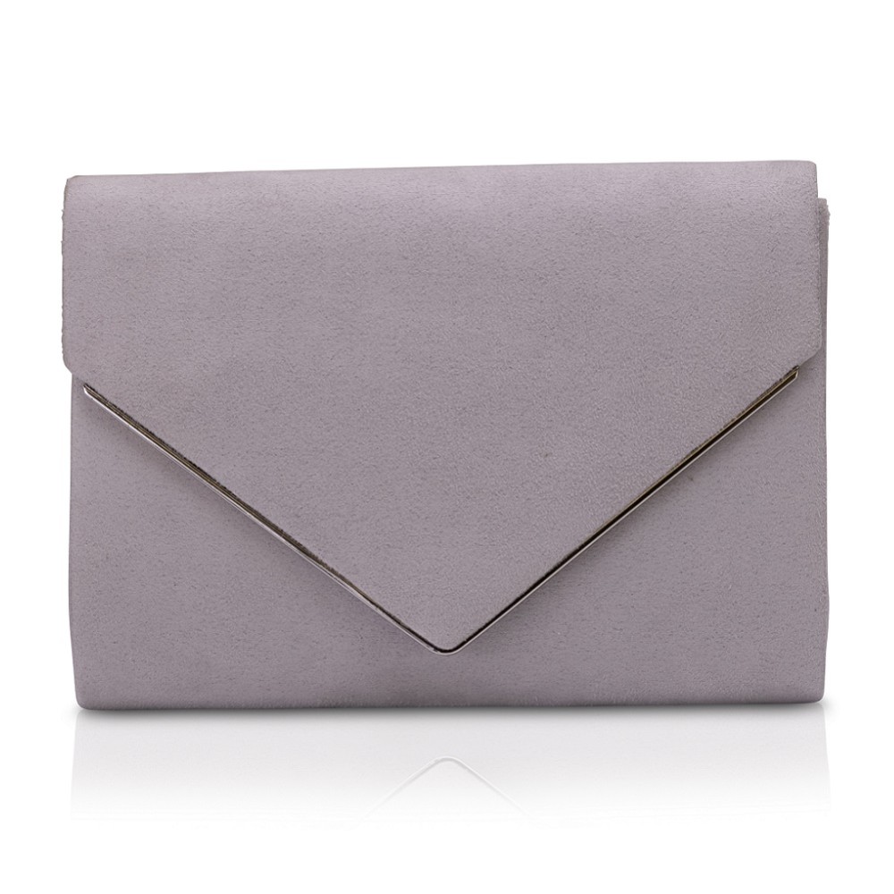 Photograph of Perfect Bridal Bea Stone Suede Envelope Clutch Bag
