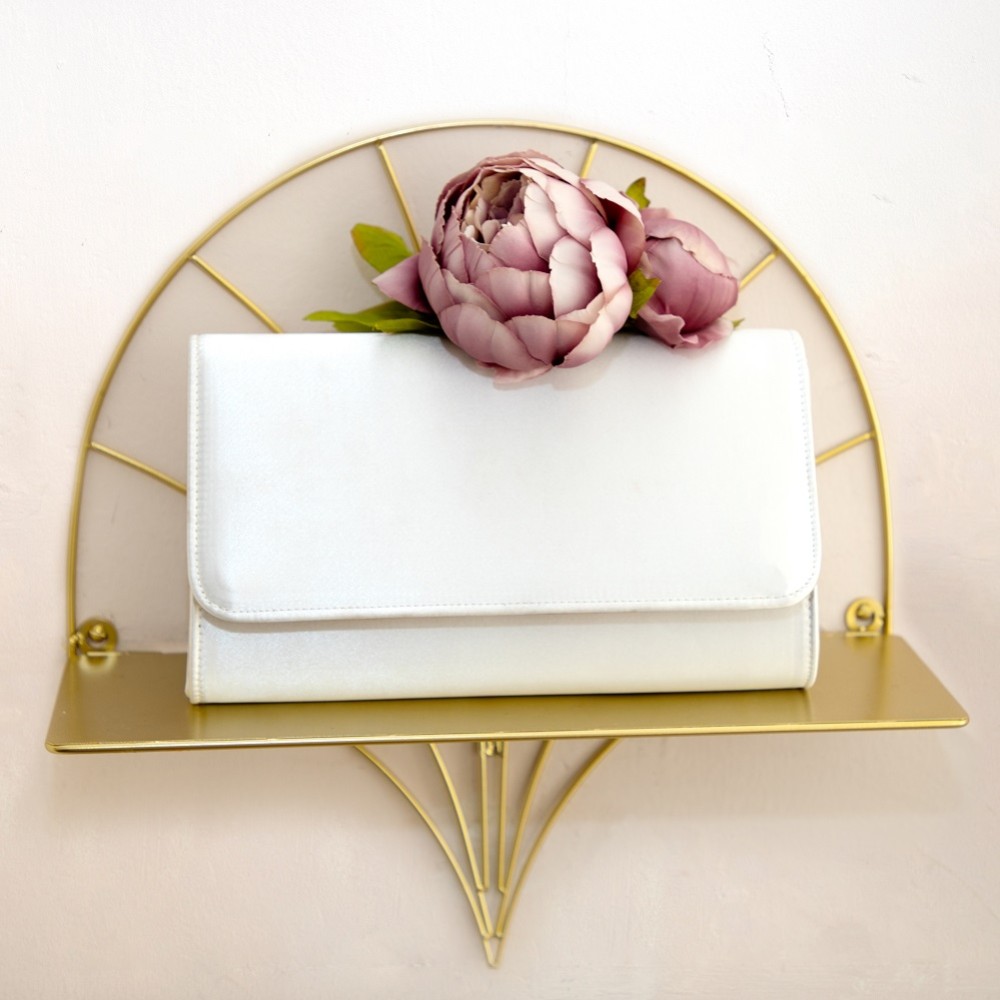 Perfect Bridal Evie Dyeable Ivory Satin Clutch Bag