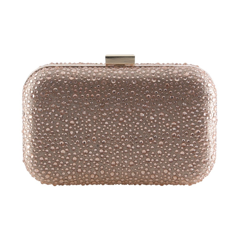 Photograph of Perfect Bridal Sammy Gold Crystal Studded Clutch Bag
