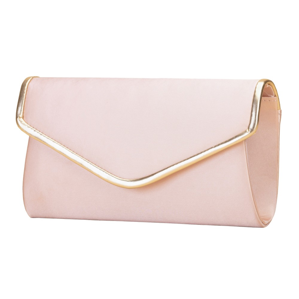 Online Peach leather clutch bag / Salmon coloured envelope clutch / Bridesmaids clutch / Pastel orange genuine leather / MEDIUM SIZE