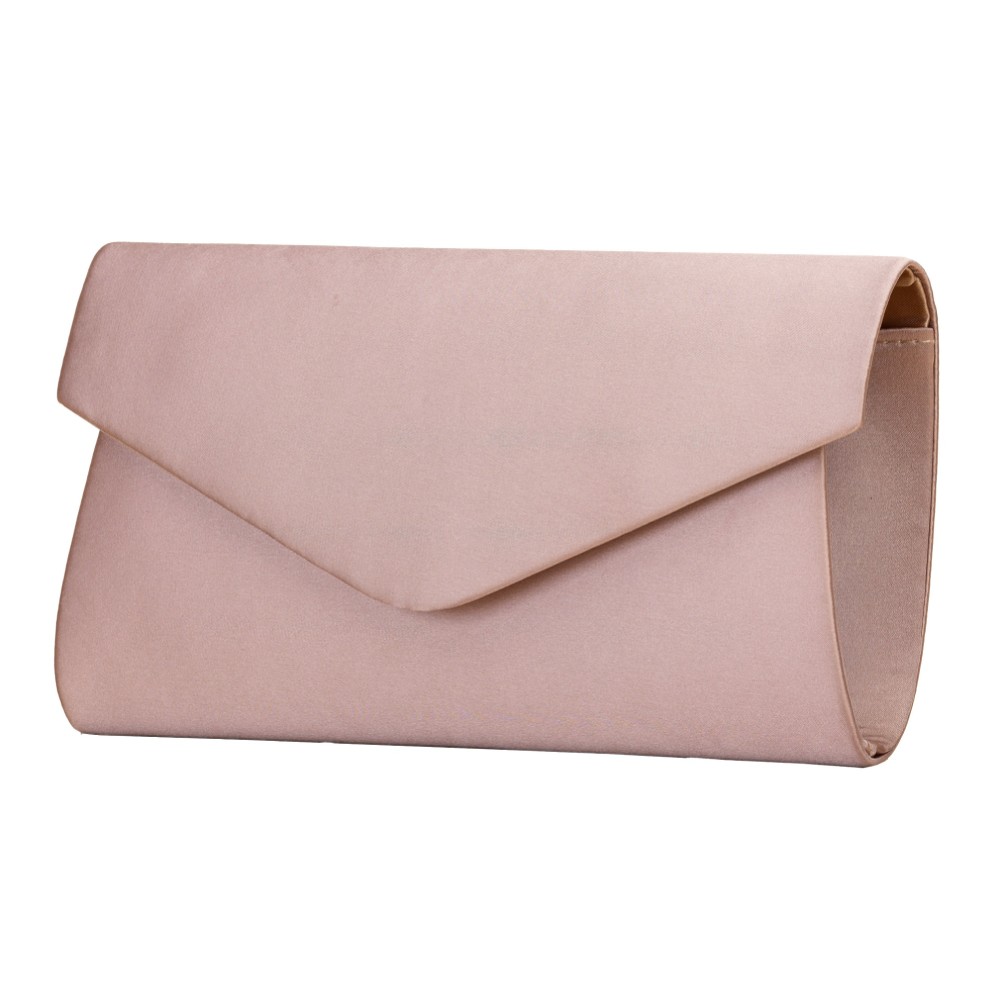 Perfect Bridal Simone Mocha Satin Envelope Clutch Bag