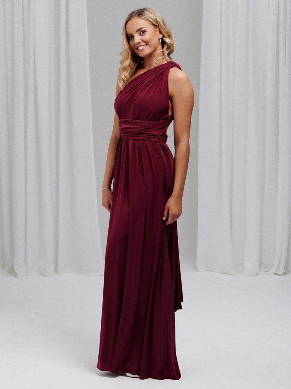 Photograph of Emily Rose Burgundy Multiway Bridesmaid Dress (One Size)