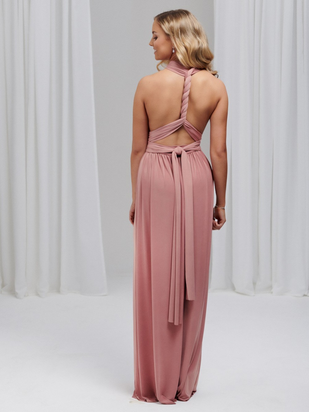 Photograph of Emily Rose Dusky Pink Multiway Bridesmaid Dress (One Size)