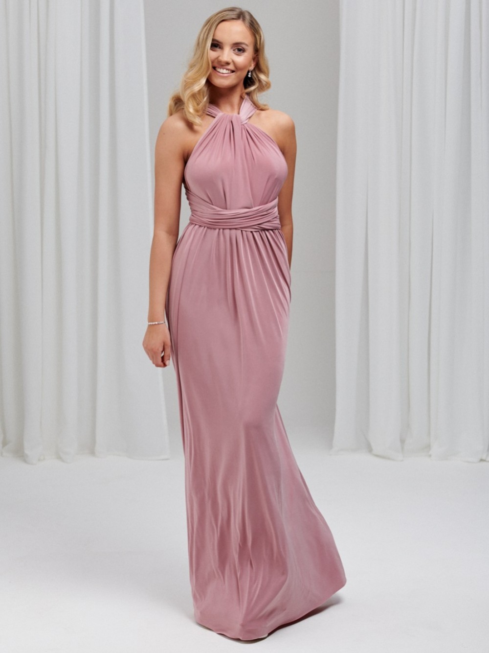 Photograph of Emily Rose Dusty Rose Multiway Bridesmaid Dress (One Size)