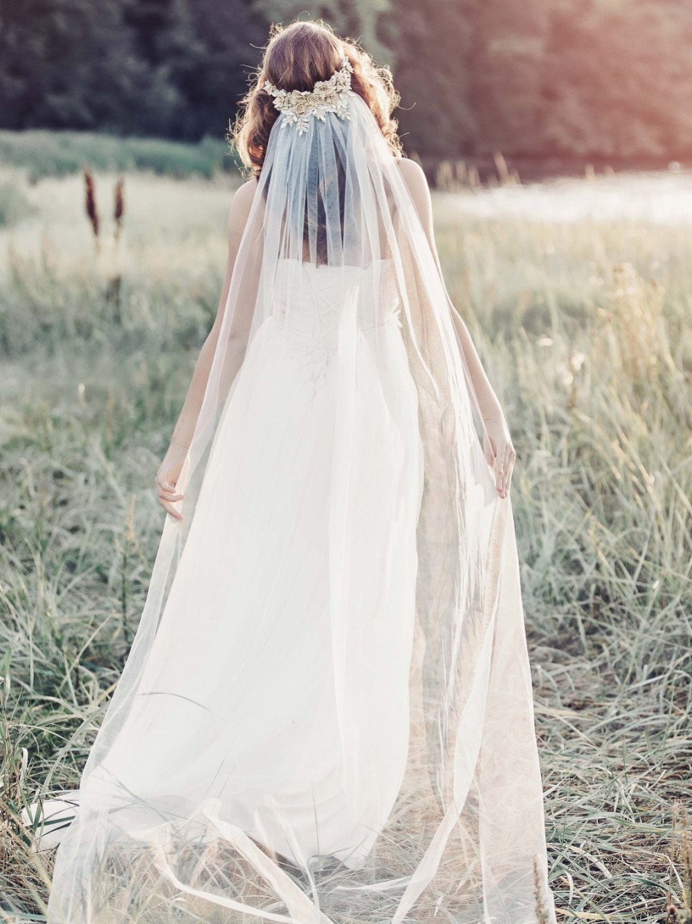 Photograph of Gaia Bohemian Inspired Floral Veil