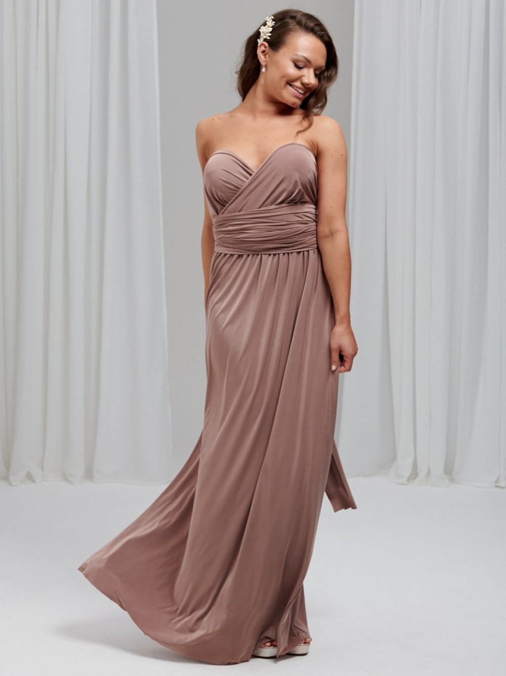 Photograph of Lily Rose Desert Taupe Multiway Bridesmaid Dress