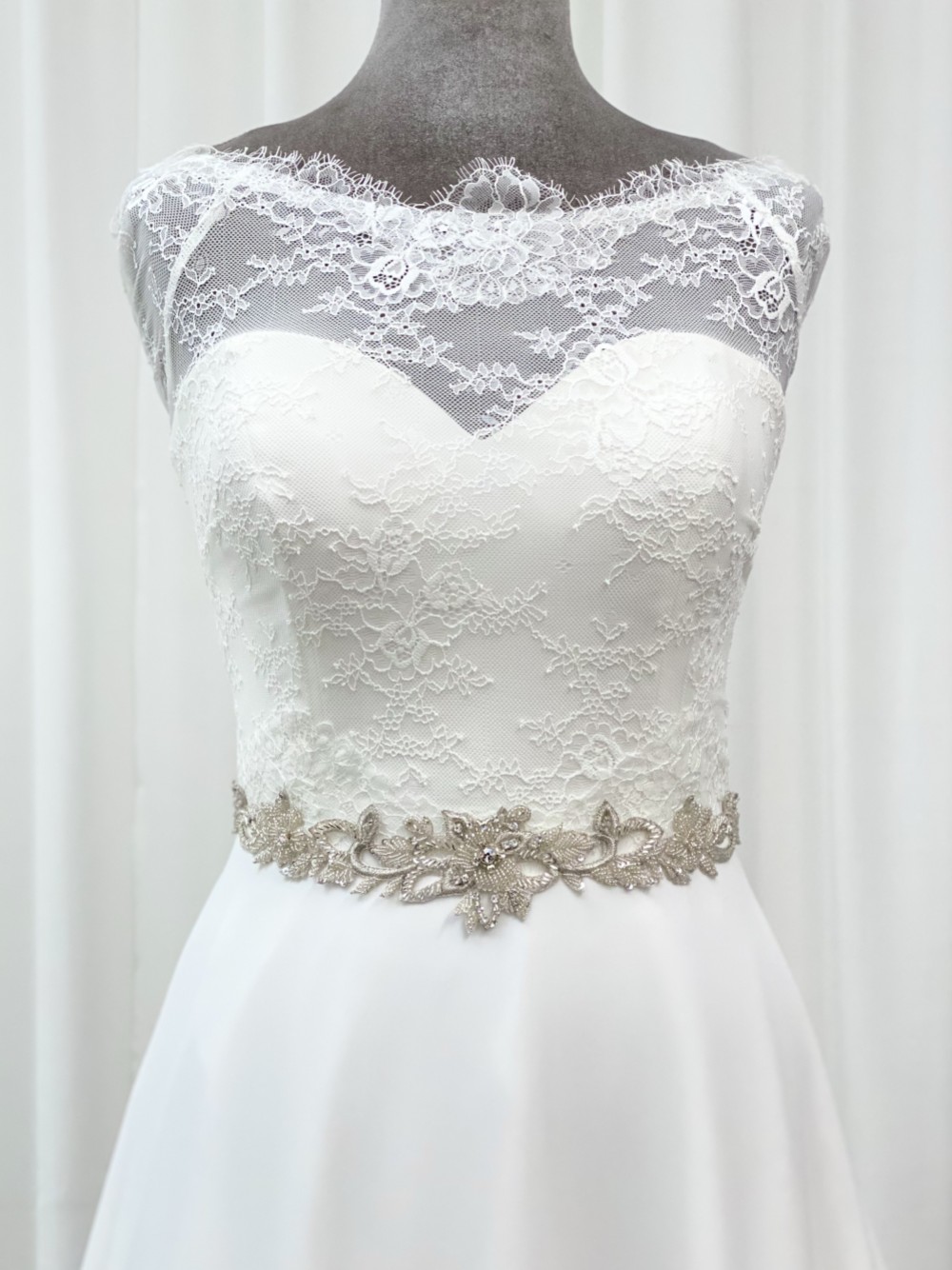 Photograph of Marlowe Beaded and Crystal Vine Bridal Belt