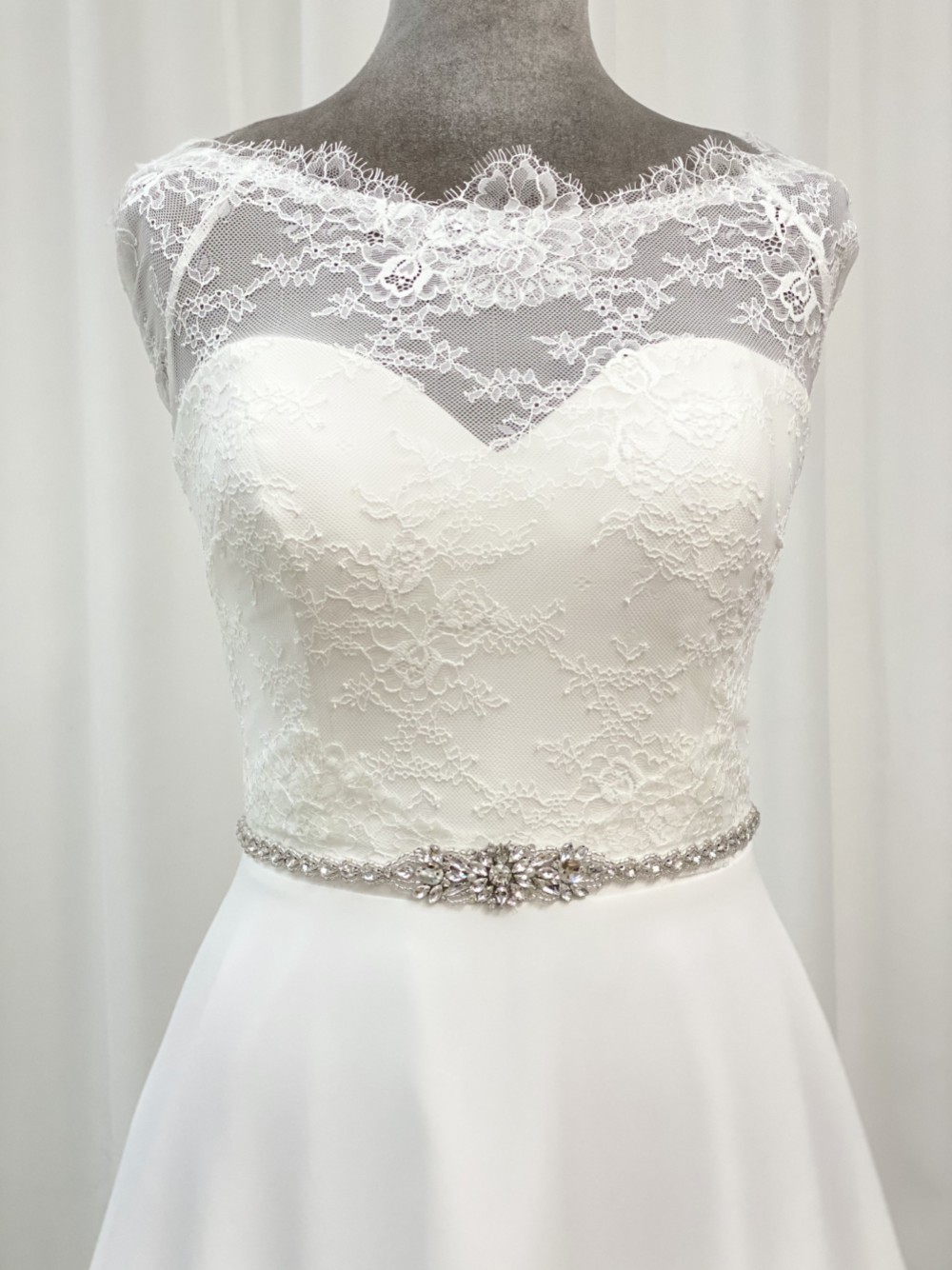 Photograph of Perfect Bridal Georgia Crystal, Pearl and Rhinestone Bridal Belt