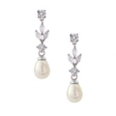 Photograph: Abella Cubic Zirconia and Pearl Drop Earrings