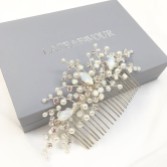 Photograph: Adeline Opal Crystal and Pearl Wedding Hair Comb