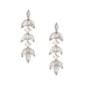 Photograph: Amalia Rose Gold Cubic Zirconia and Pearl Drop Earrings