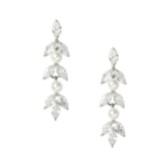 Photograph: Amalia Silver Cubic Zirconia and Pearl Drop Earrings