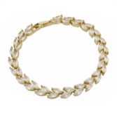 Photograph: Amara Gold Crystal Vine of Leaves Bracelet
